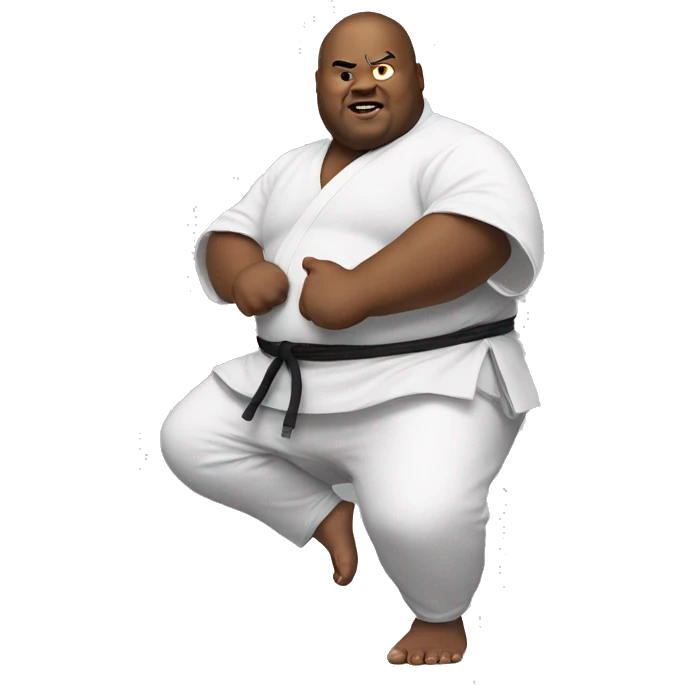 Fat guy kungfu master emoji
