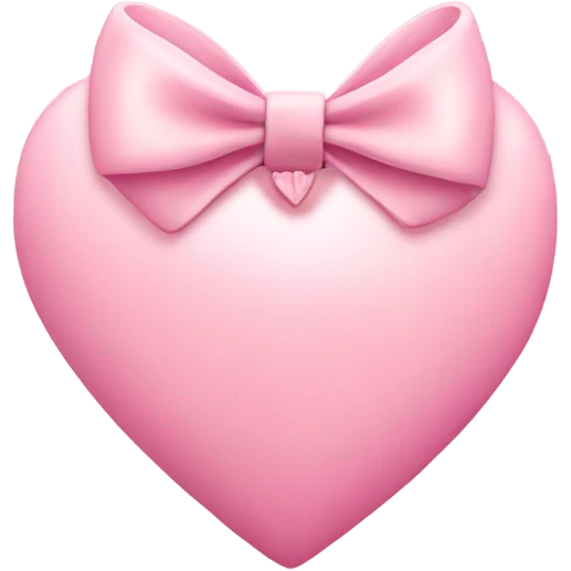 light pink heart with bow emoji