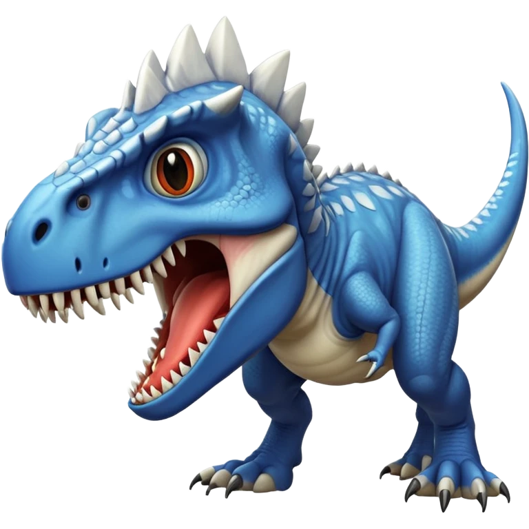 Indominus rex dinosaur color white emoji