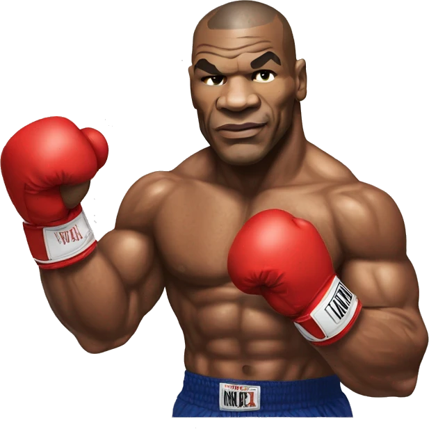 Mike Tyson en mode boxe emoji