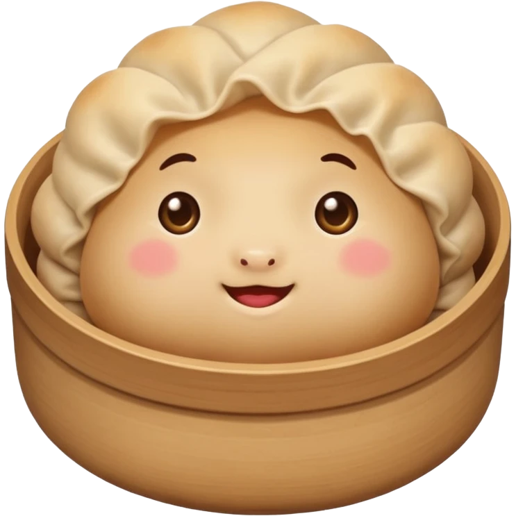 Dumpling with love face emoji