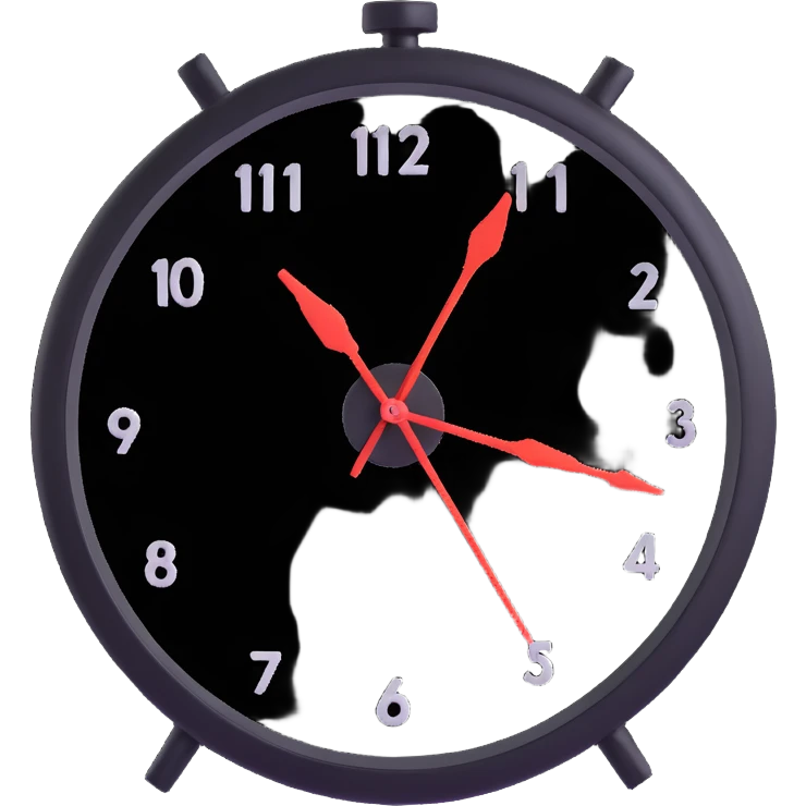 A clock with its hands spinning fast, showing the rapid passage of time. emoji