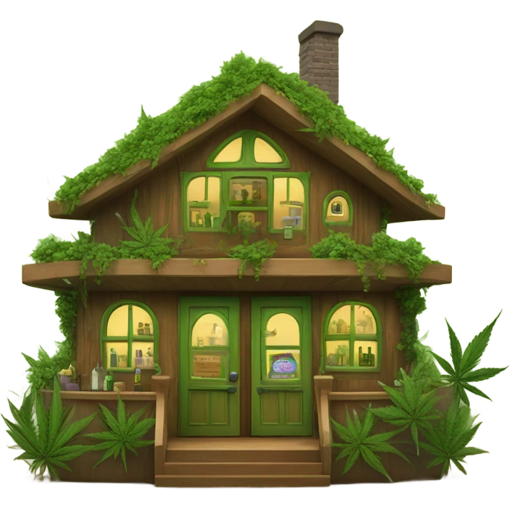 cannabis shopfront treehouse emoji