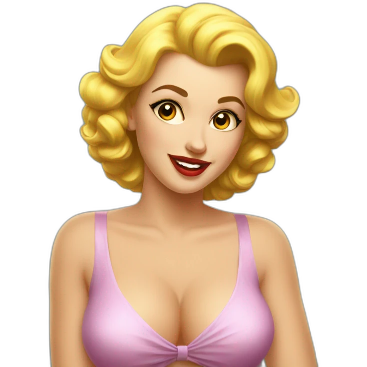 Pin-up over emoji