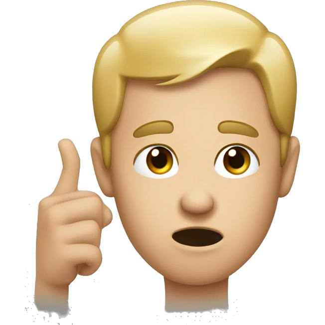 a face pointing a finger at the forehead emoji