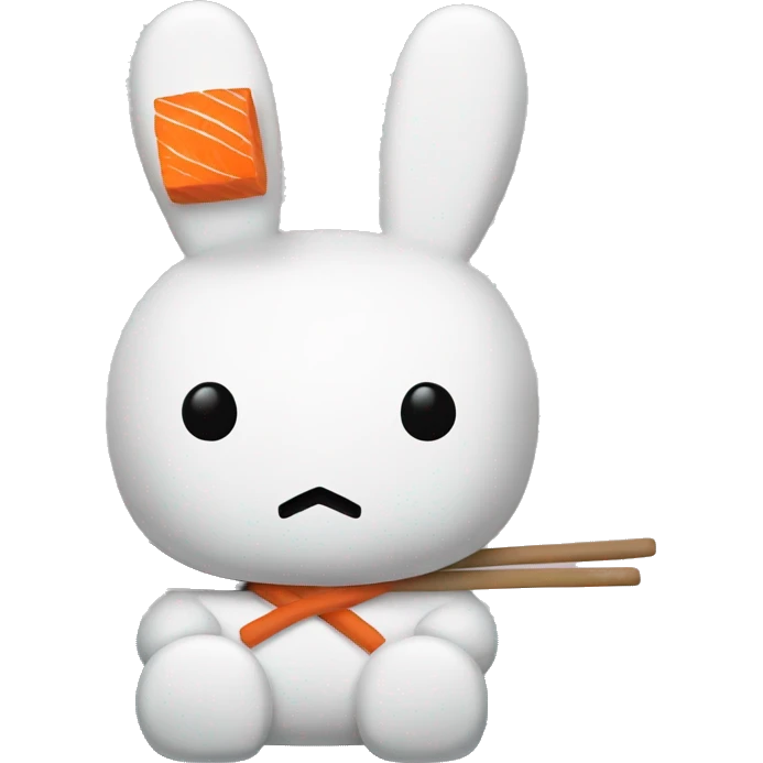 miffy with x mouth being a sushi emoji