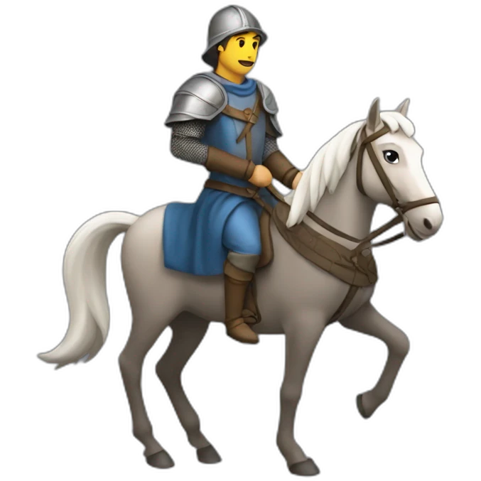 medieval courier with a horse emoji