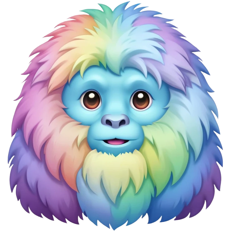 easter rainbow yeti emoji