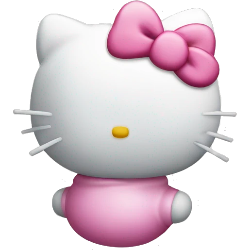 Hello kitty puffing smoke emoji
