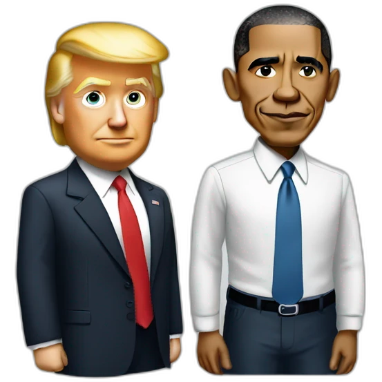 obama and trump emoji