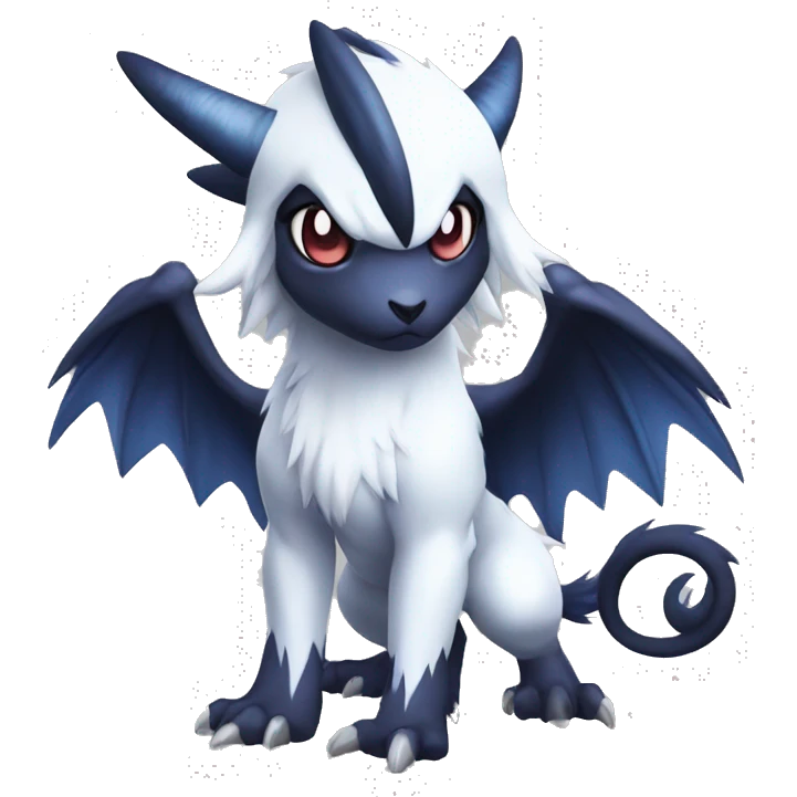Edgy Cool Kawaii Baby Nargacuga-Absol-Pokémon Full Body Detailed High Quality emoji