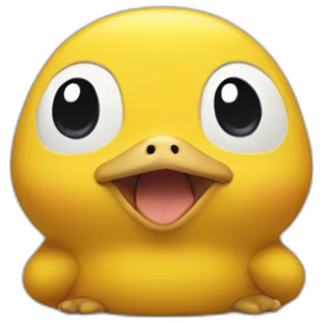 Psyduck surprised emoji