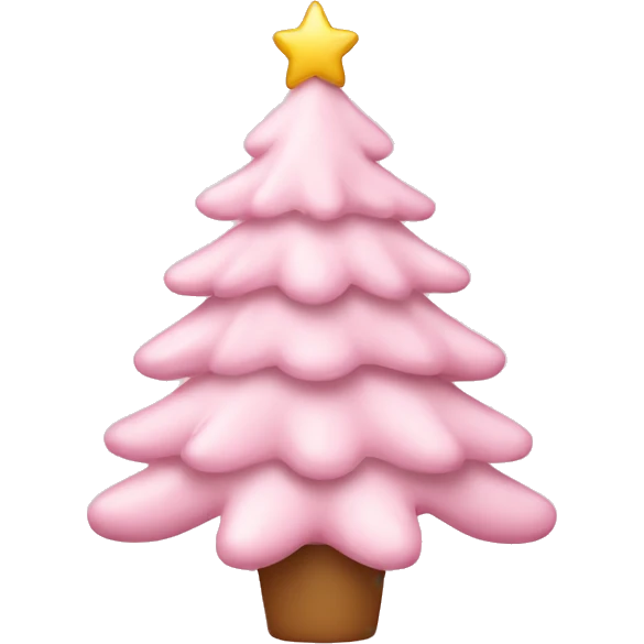 Light Pink Christmas tree with bows emoji
