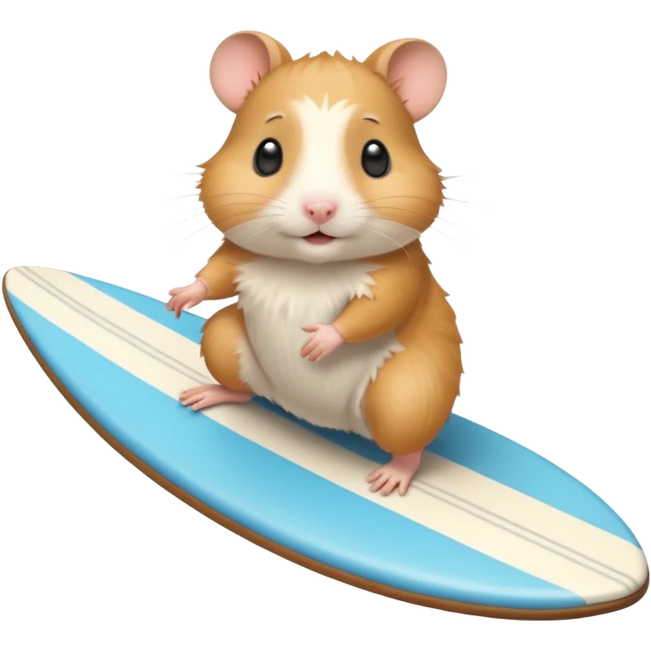 Hamster surfing emoji