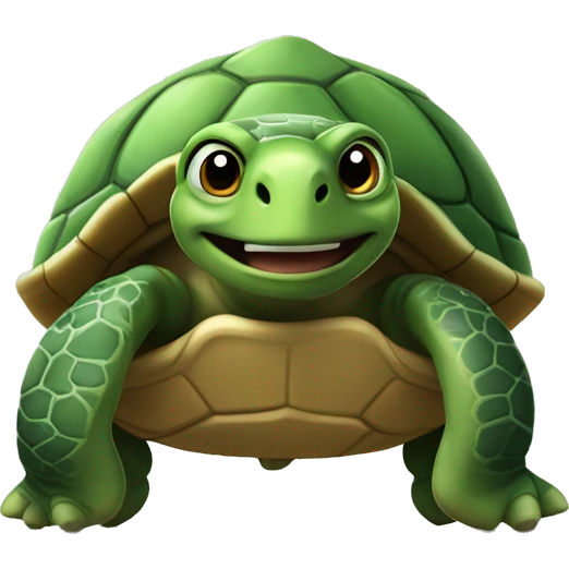 turtle with uprising wind  emoji