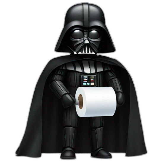 dark vador with toilet paper emoji