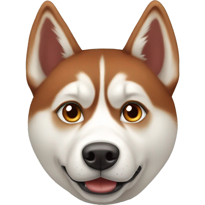 Red Siberian husky emoji