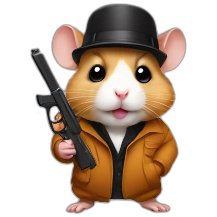 Hamster gangster emoji
