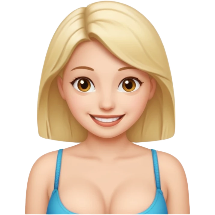 one girl with boobs emoji