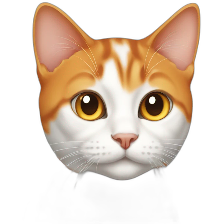 orange and white domestic short-haired cat emoji
