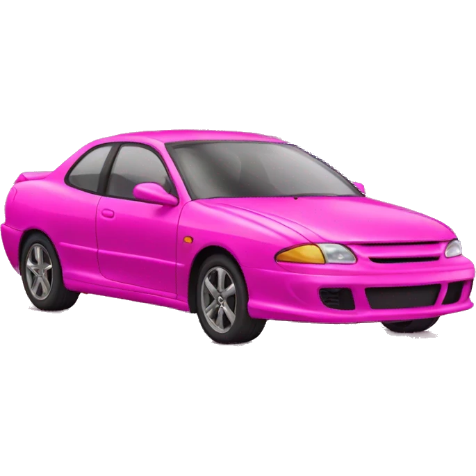 Hot pink car emoji