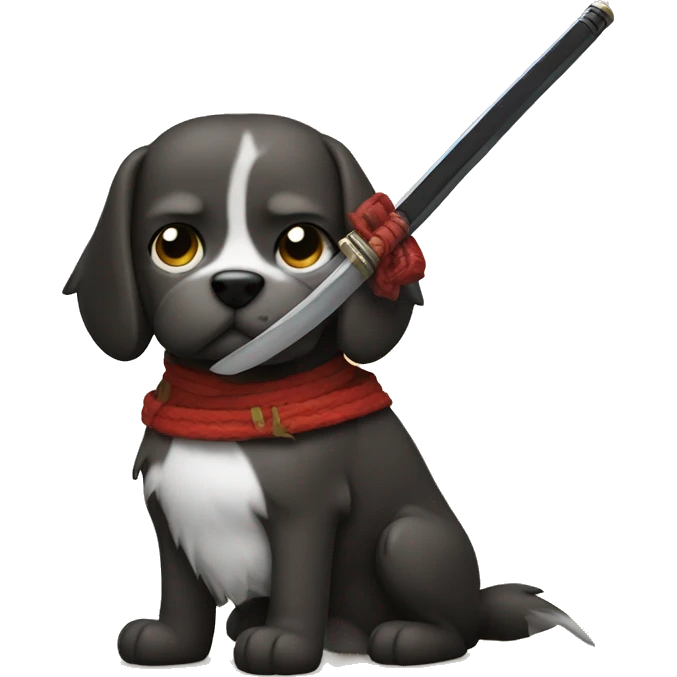 Dog With Katana emoji