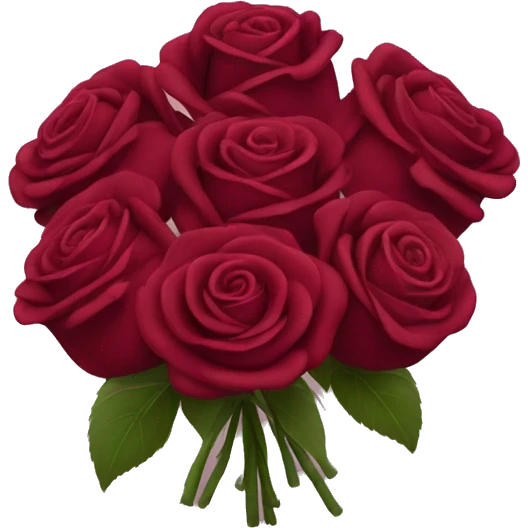 bouquet of burgundy roses  emoji