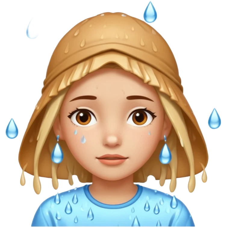 Uborka eső rá esik a lány fejére az uborka emoji