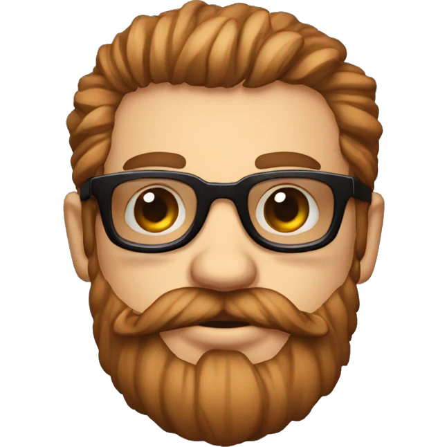 leñador barbudo con anteojos hipster emoji