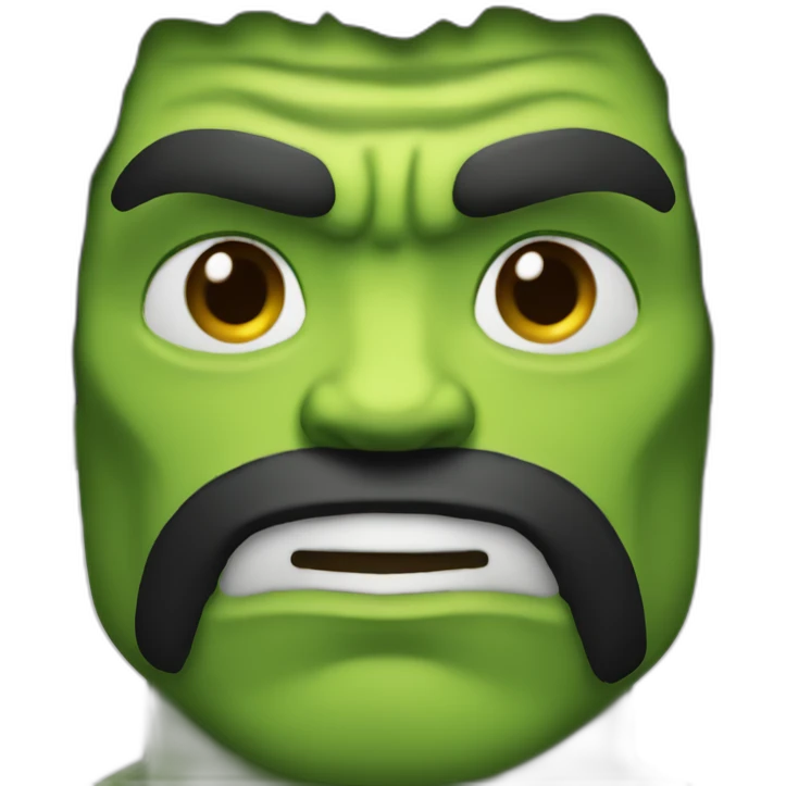 hulk with black beard medium close shot emoji