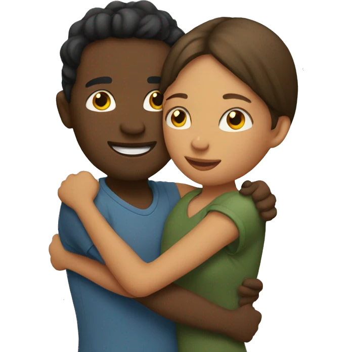 Couple intimate hugging  emoji
