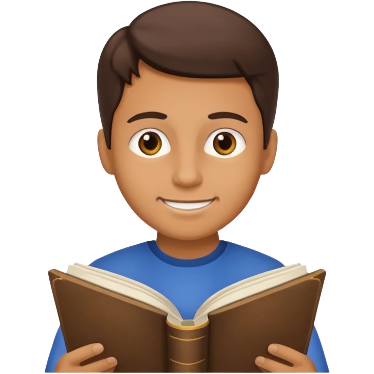 someone who is reading a book to learn the history  emoji