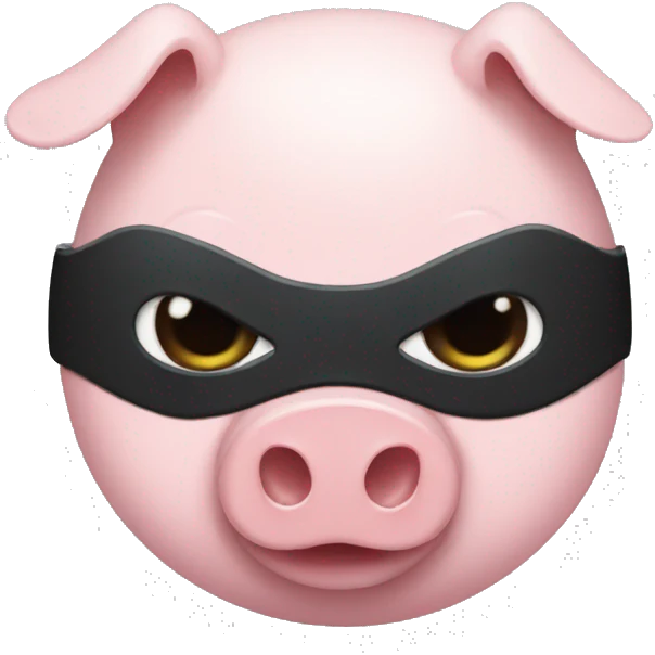 pig wearing batman suit emoji