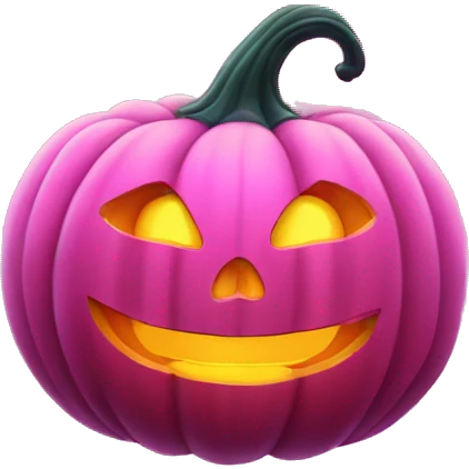 Pink glowing pumpkin  emoji