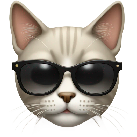Cat with sunglasses emoji