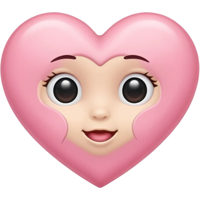 Light baby pink heart emoji