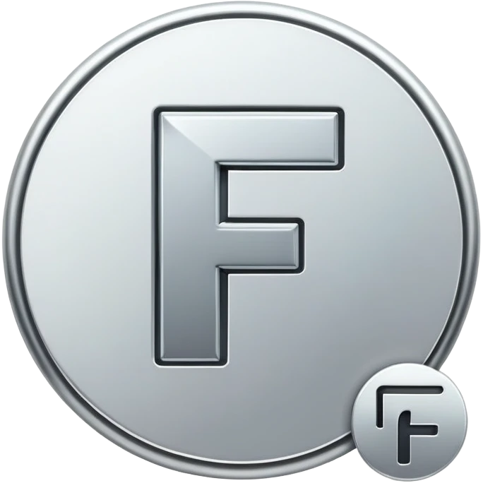 Font setting icon with letter F emoji