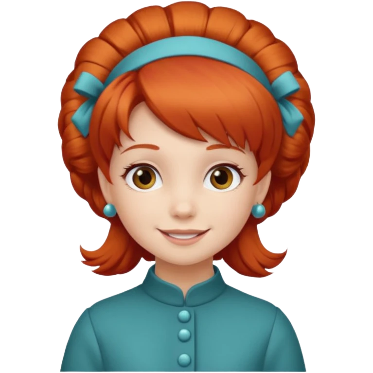 red girl kid with Bouffant emoji