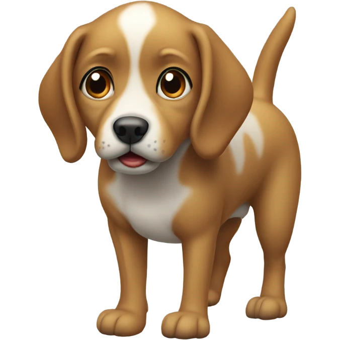 Dog pooping emoji