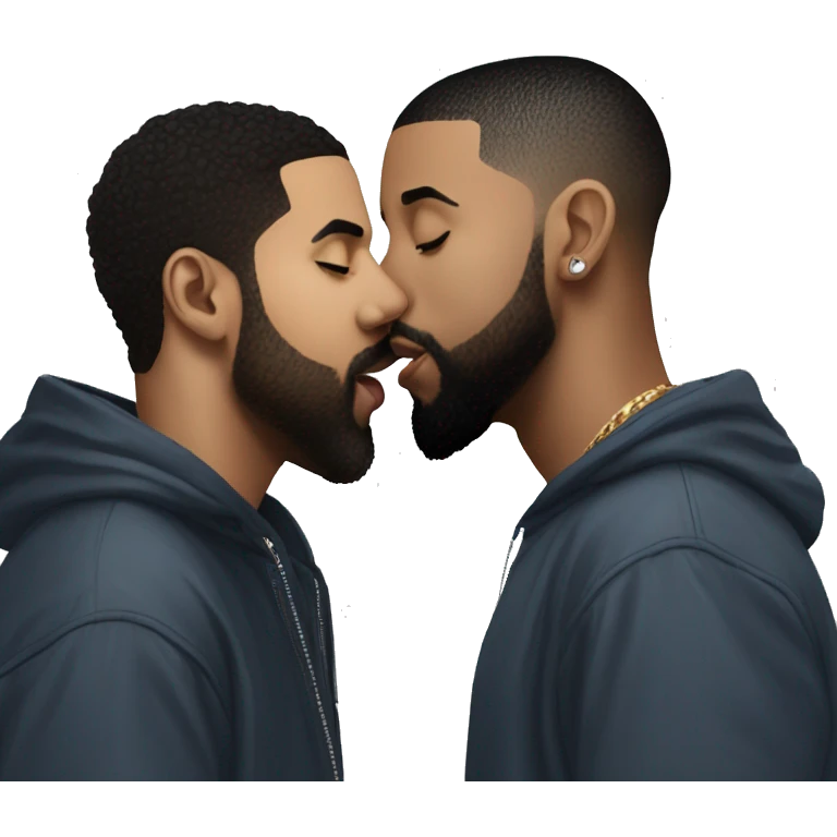 Drake kissing Kendrick Lamar emoji
