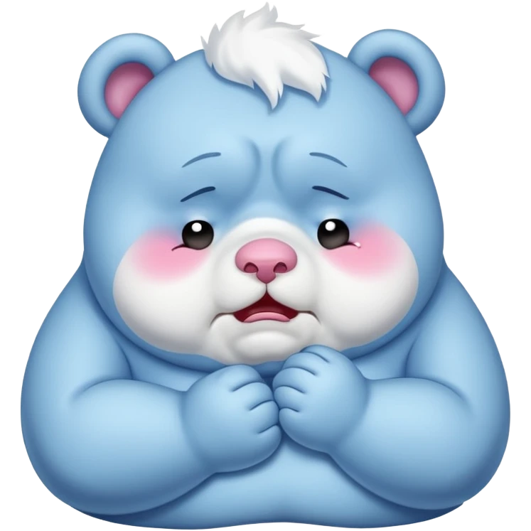 FAT carebear that is crying. emoji