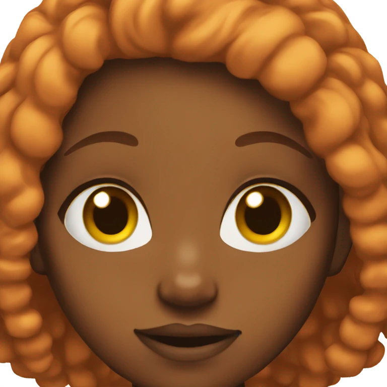 black girl with ginger hair emoji
