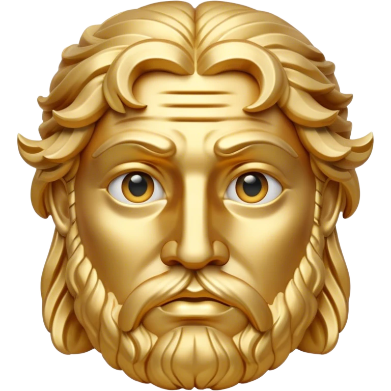 greek god face gold emoji