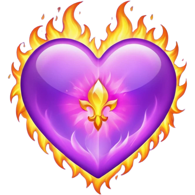 Heart Fire Purple emoji
