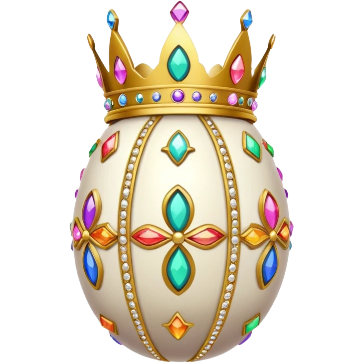 Easter egg with jewelled crown emoji