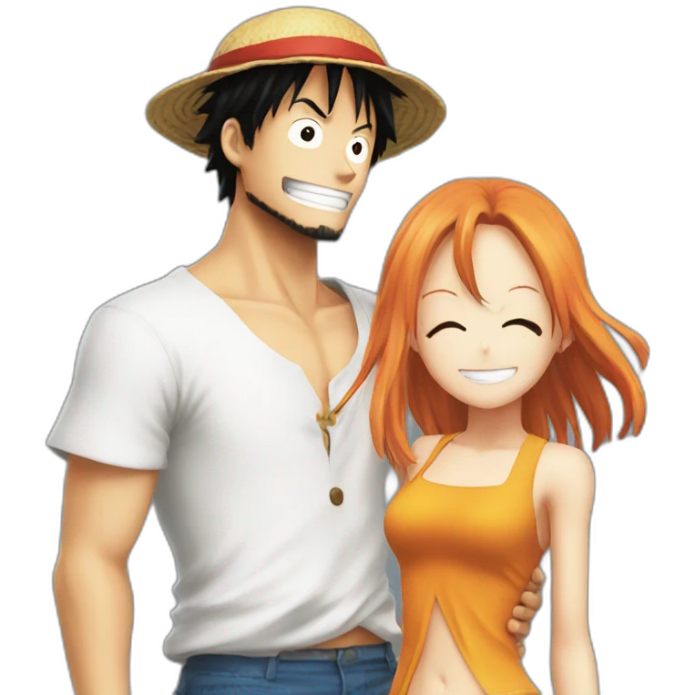 Luffy with nami emoji