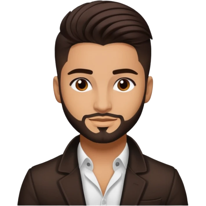 Maluma with dark brown hair emoji