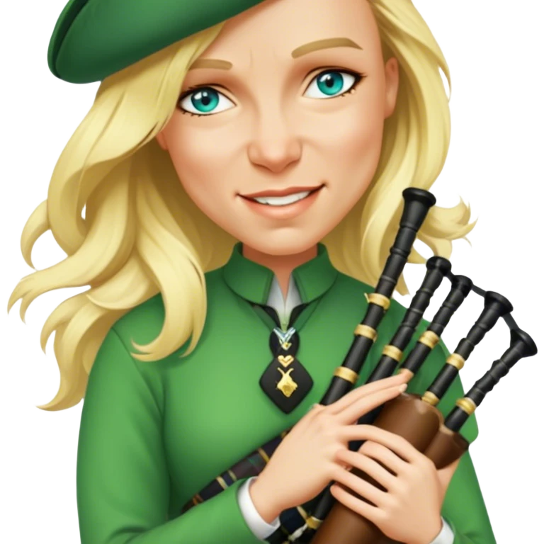 Green Bagpiper emoji