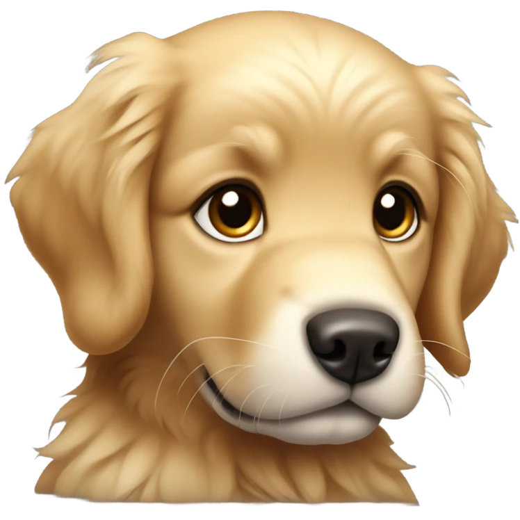 Golden retriever puppy  emoji