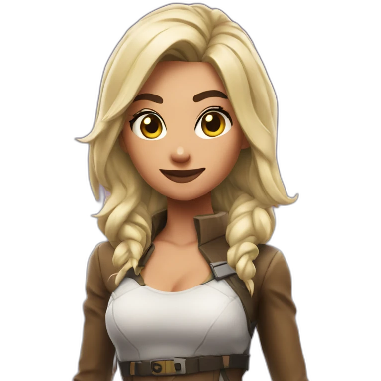 Fortnite blanche girl blonde Halloween emoji